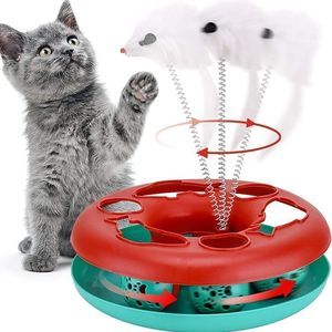 Cat Toys, Cat Toys for Indoor Cats,Interactive Kitten Toys Roller Tracks